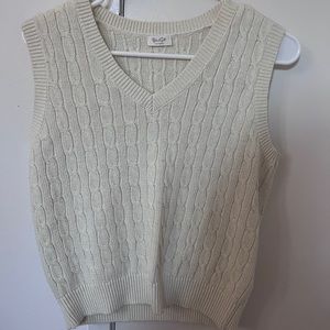 Brandy Melville Cream Sweater Vest